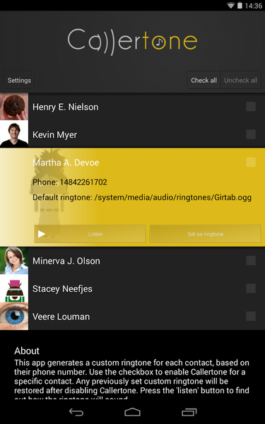 Callertone - Image screenshot of android app
