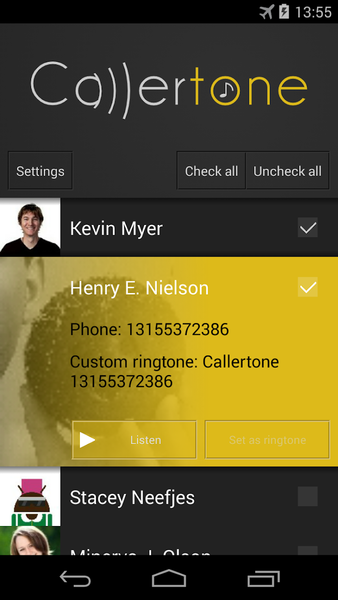 Callertone - Image screenshot of android app