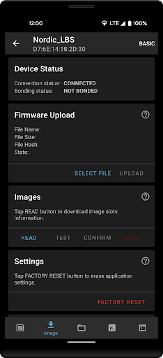nRF Connect Device Manager - Image screenshot of android app