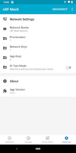 nRF Mesh - Image screenshot of android app