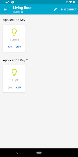 nRF Mesh - Image screenshot of android app