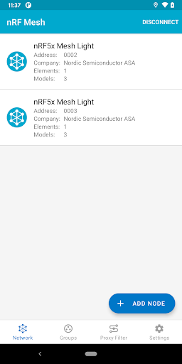 nRF Mesh - Image screenshot of android app