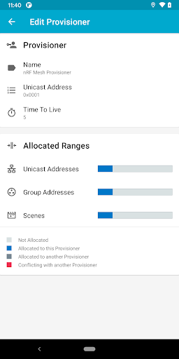nRF Mesh - Image screenshot of android app
