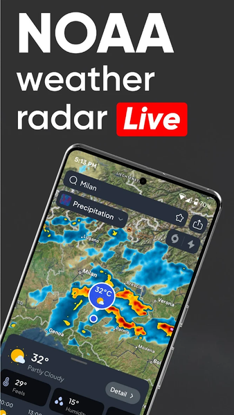 Weather Radar Live Map - عکس برنامه موبایلی اندروید