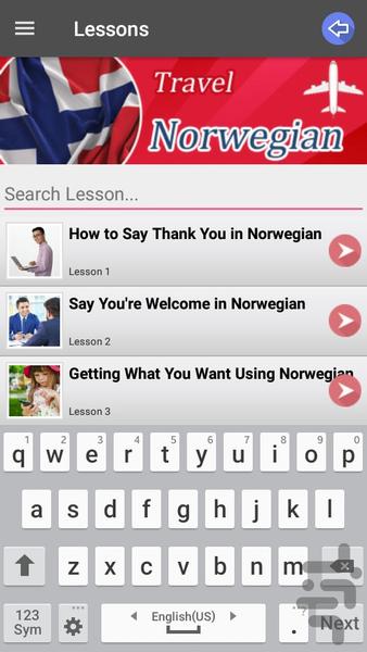 نروژی در سفر - Image screenshot of android app