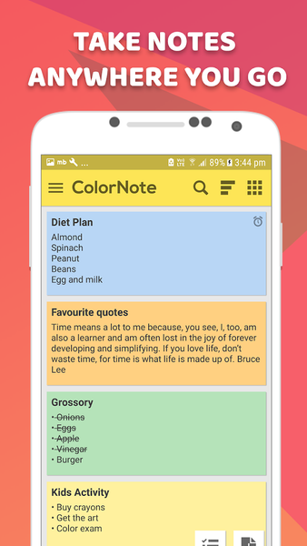 Color Notes - عکس برنامه موبایلی اندروید