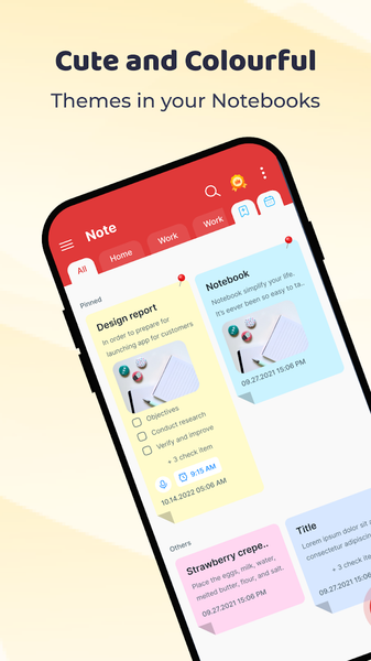 Notebook - Keep Notes & List - عکس برنامه موبایلی اندروید