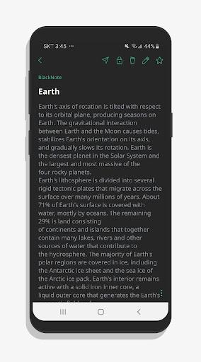 BlackNote Notepad Notes - دفتر یادداشت تم تاریک - عکس برنامه موبایلی اندروید