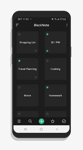 BlackNote Notepad Notes - Image screenshot of android app