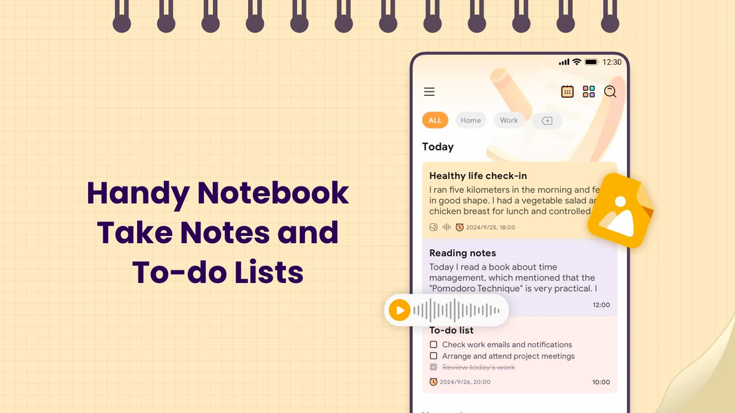 Notes, Notepad & Memo Calendar - عکس برنامه موبایلی اندروید