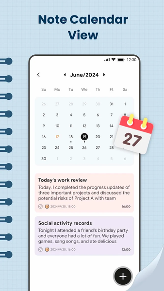 Notes, Notepad & Memo Calendar - عکس برنامه موبایلی اندروید