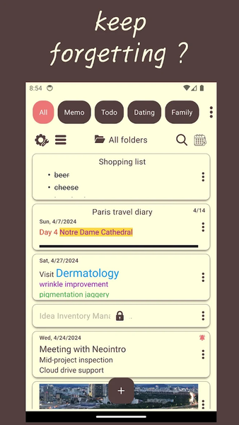 ZZinNote for memo, notes, todo - عکس برنامه موبایلی اندروید