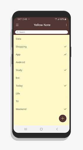 YellowNote - Notepad, Notes - عکس برنامه موبایلی اندروید