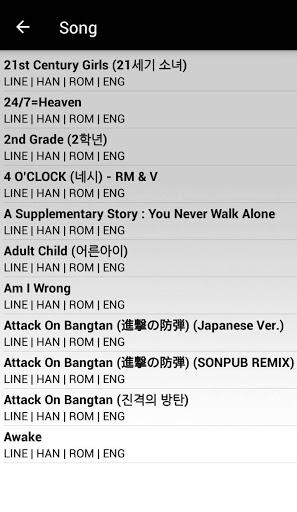BTS Lyrics Offline - Image screenshot of android app
