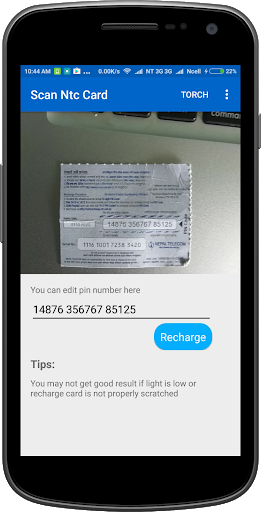 Recharge Card Scanner for NTC and Ncell Users - عکس برنامه موبایلی اندروید