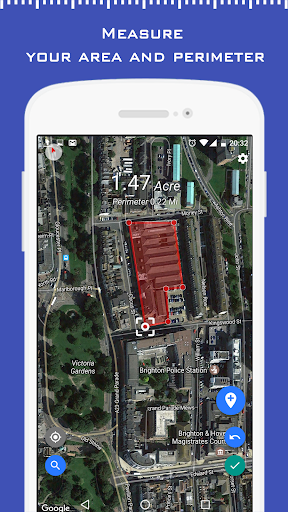 Distance & Area Measurement - Image screenshot of android app