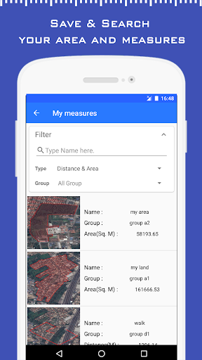 Distance & Area Measurement - عکس برنامه موبایلی اندروید