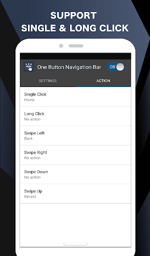 One Button Navigation Bar - Image screenshot of android app