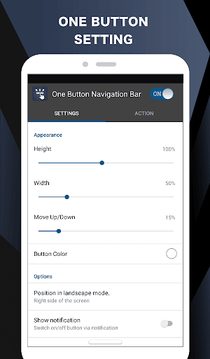 One Button Navigation Bar - Image screenshot of android app