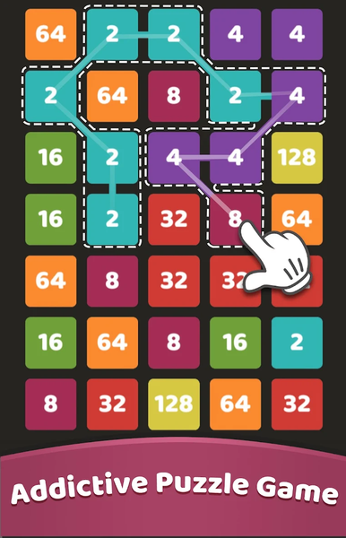 2248 Puzzle: Number Link 2048 - Gameplay image of android game