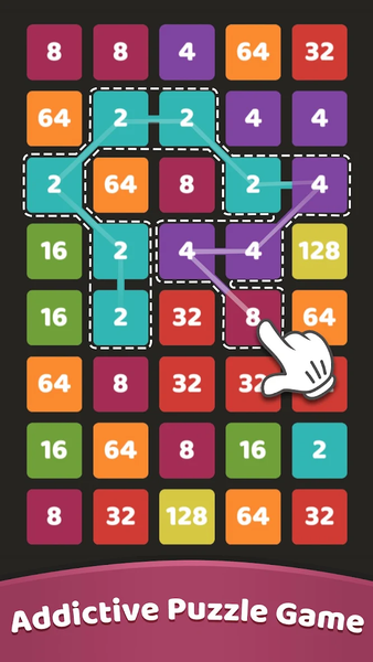 2248 Puzzle: Number Link 2048 - Gameplay image of android game