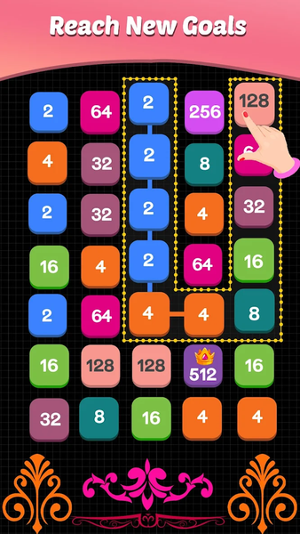 2248 Number Merge Puzzle Game - Gameplay image of android game