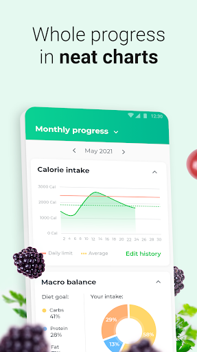 Calorie counter & Food tracker - عکس برنامه موبایلی اندروید