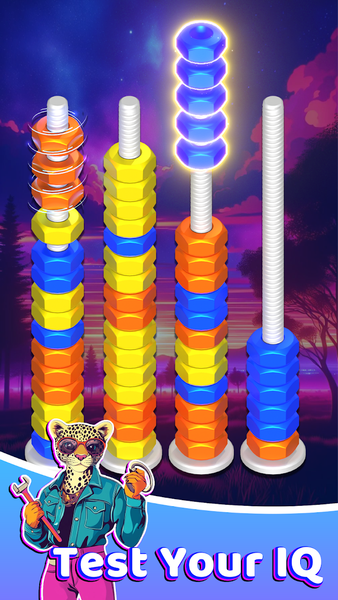 ۳D Color Nuts: Match Bolt Sort - عکس بازی موبایلی اندروید