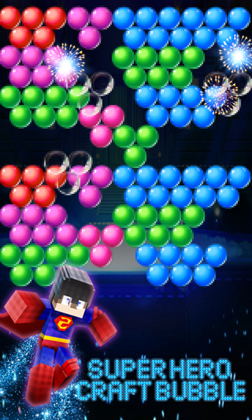 Super Hero Craft Bubble - Gameplay image of android game