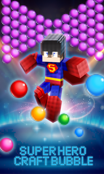Super Hero Craft Bubble - Gameplay image of android game