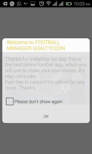 FOOTBALL MANAGER GOALTYCOON 2019 - Image screenshot of android app
