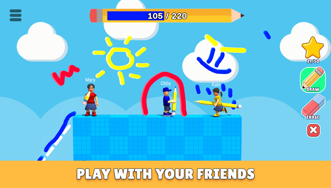 Obby Doodle: Draw and jump - عکس بازی موبایلی اندروید