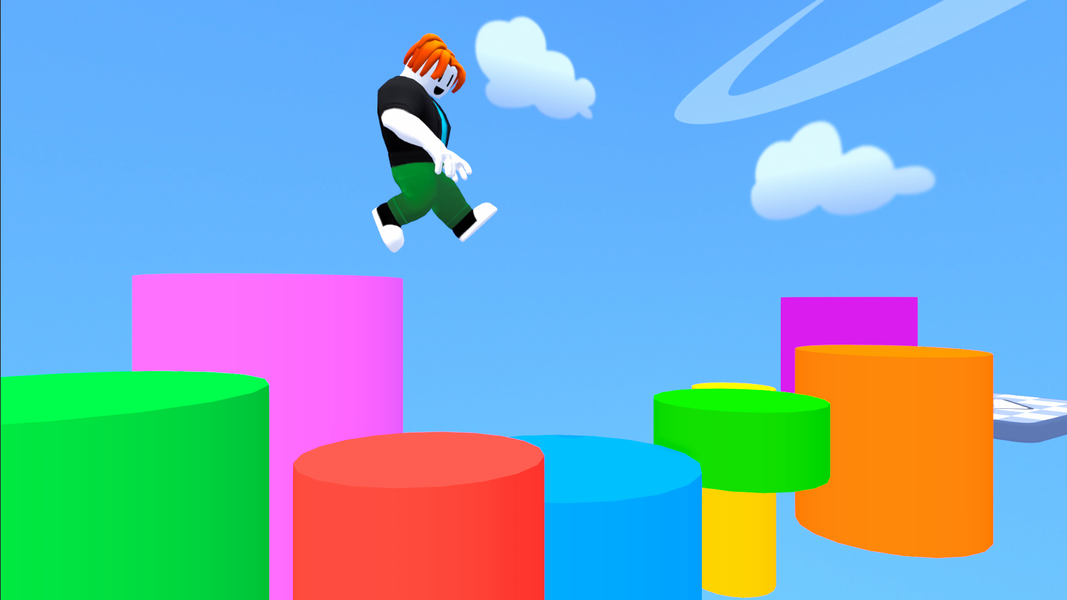 Obby World: Parkour Runner - Gameplay image of android game