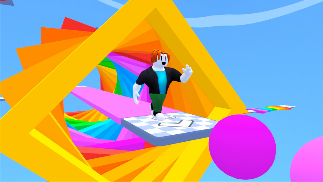 Obby World: Parkour Runner - Gameplay image of android game