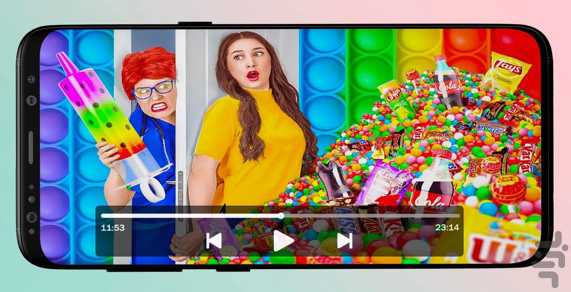 چالش خنده دار غذایی دزدکی (بدون نت) - Image screenshot of android app