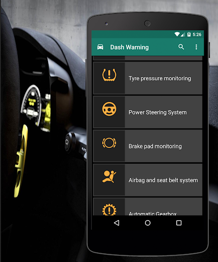 Dashboard Warning Lights - عکس برنامه موبایلی اندروید