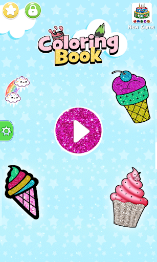 Glitter ice cream coloring - عکس برنامه موبایلی اندروید