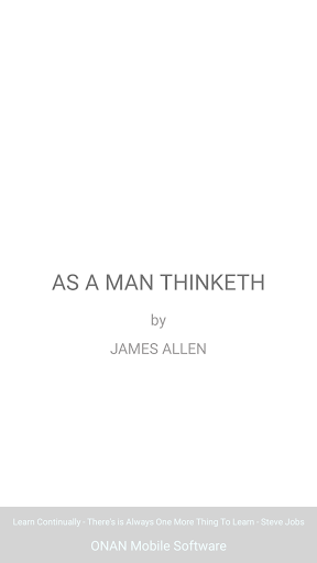 As A Man Thinketh - Night Mode by James Allen - Image screenshot of android app