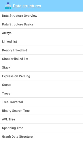 Data Structures and Algorithms offline Tutorial - Image screenshot of android app