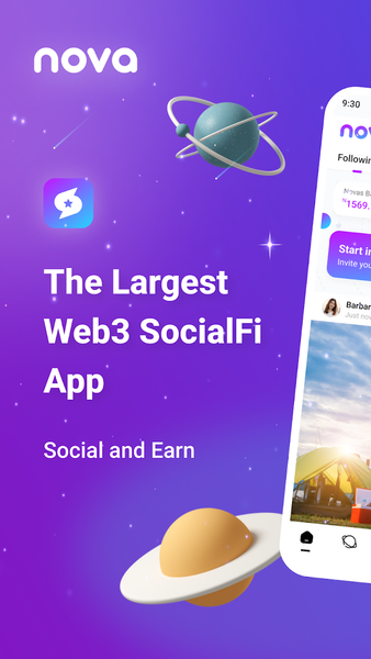 Nova Network - Web3 SocialFi - عکس برنامه موبایلی اندروید