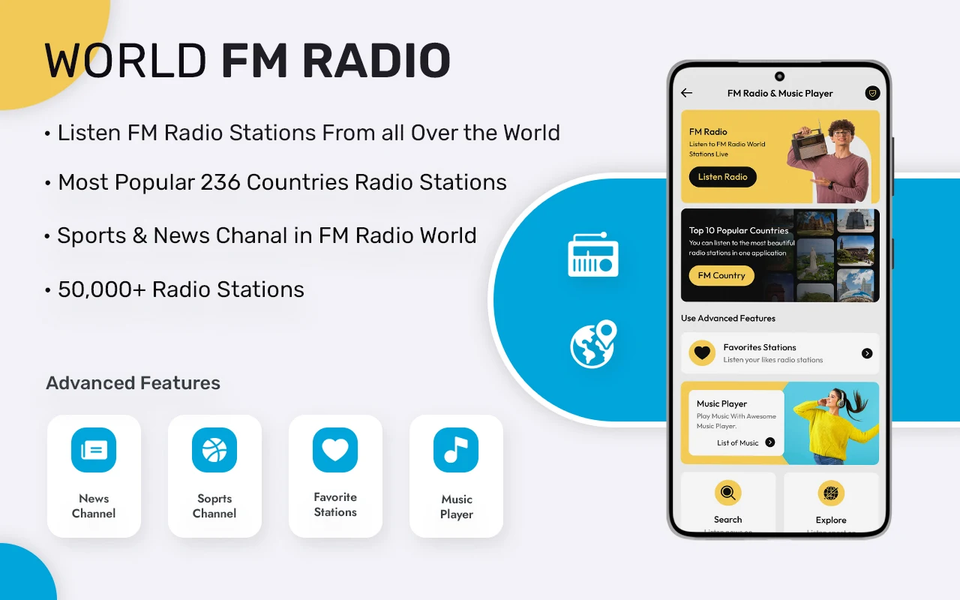 FM Radio Without Earphone - عکس برنامه موبایلی اندروید