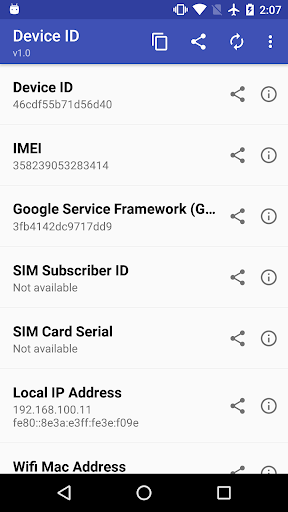 Device Info - Image screenshot of android app