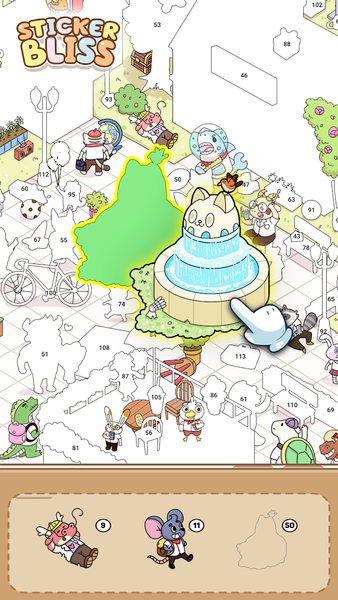 Sticker Bliss - Color Book - Gameplay image of android game