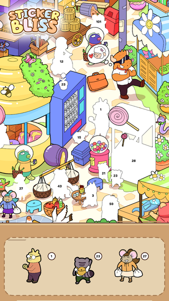 Sticker Bliss - Color Book - Gameplay image of android game