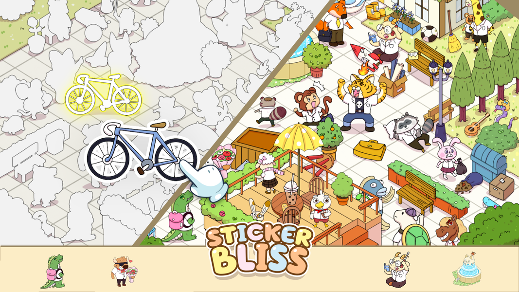 Sticker Bliss - Color Book - Gameplay image of android game