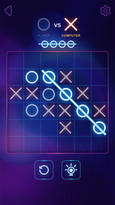 Tic Tac Toe Free Glow - 2 player online multiplayer board game with