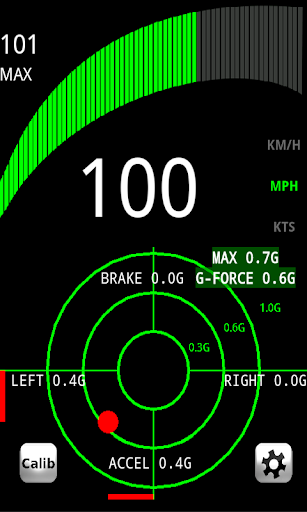 Speedometer with G-FORCE meter - Image screenshot of android app