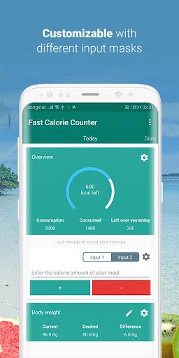 Fast Calorie Counter: Diet - عکس برنامه موبایلی اندروید