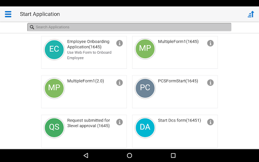 Oracle Process Mobile - Image screenshot of android app