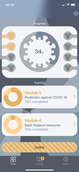 UNCOVID-19 e-learning - Image screenshot of android app